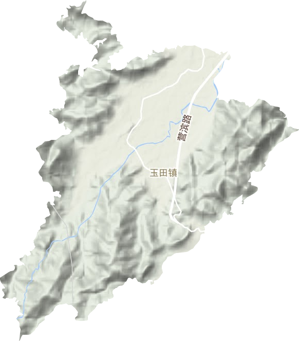 玉田镇地形地图