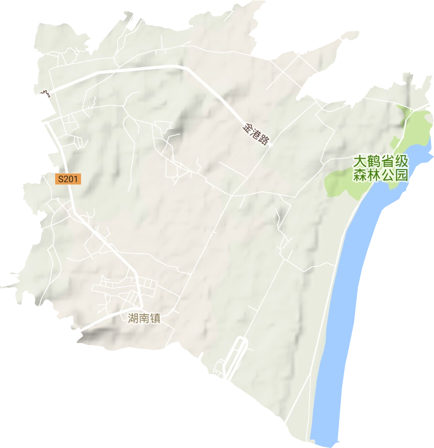 湖南镇地形地图