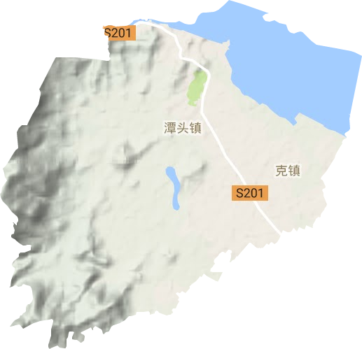 潭头镇地形地图