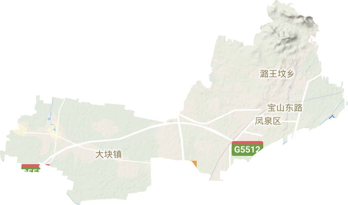凤泉区地形地图