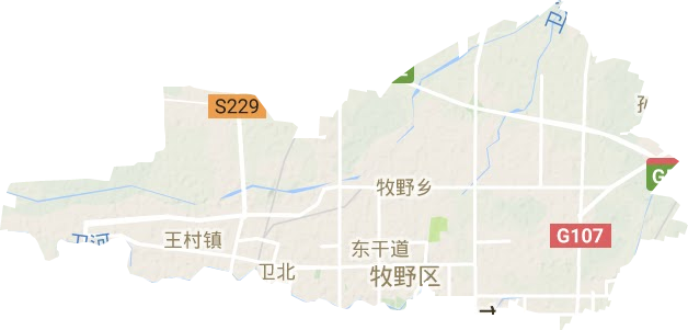 牧野区地形地图