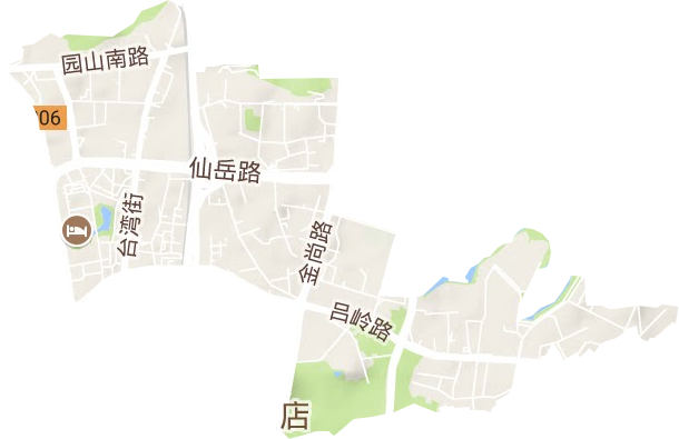 江头街道地形地图