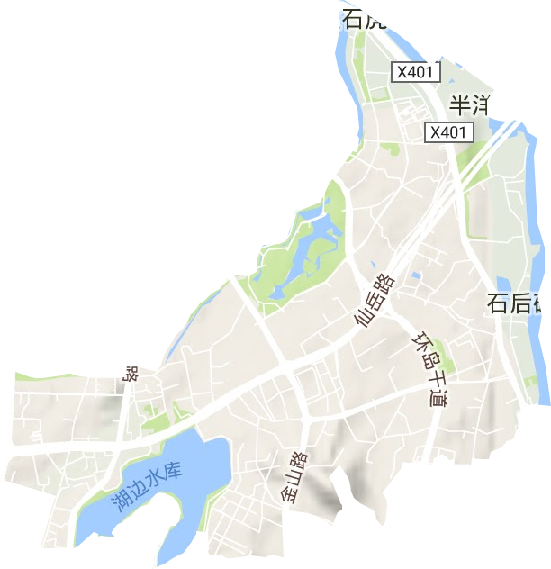 金山街道地形地图