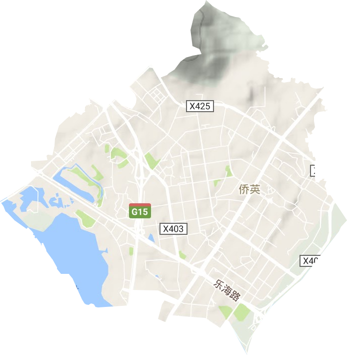 侨英街道地形地图