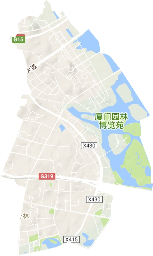 杏林街道地形地图