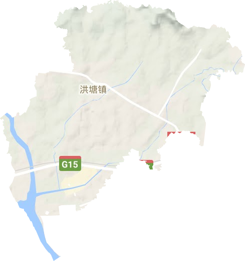 洪塘镇地形地图