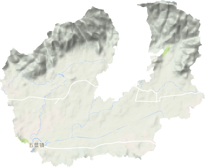 五显镇地形地图
