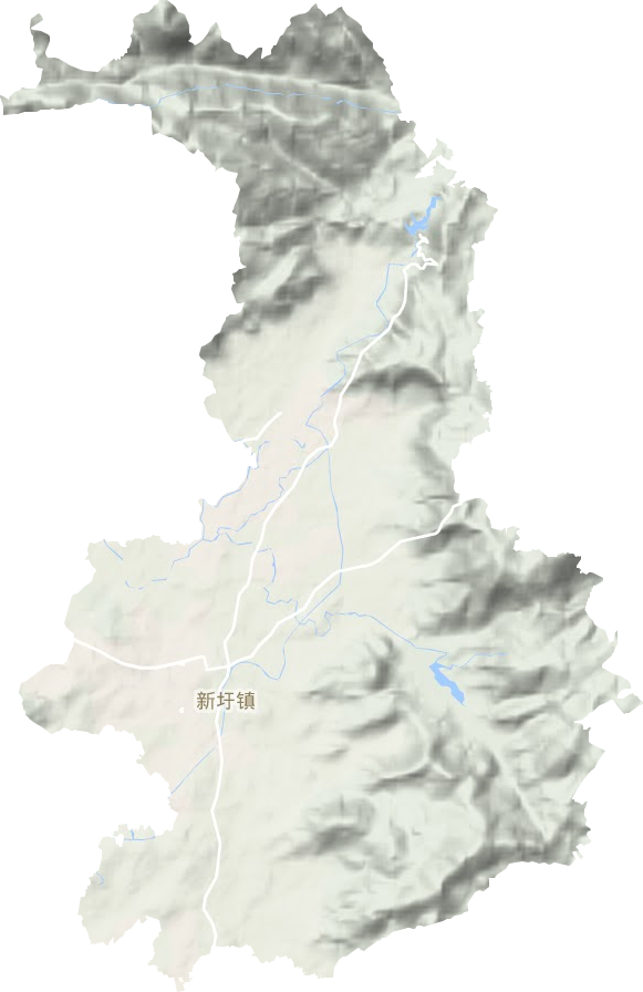 新圩镇地形地图