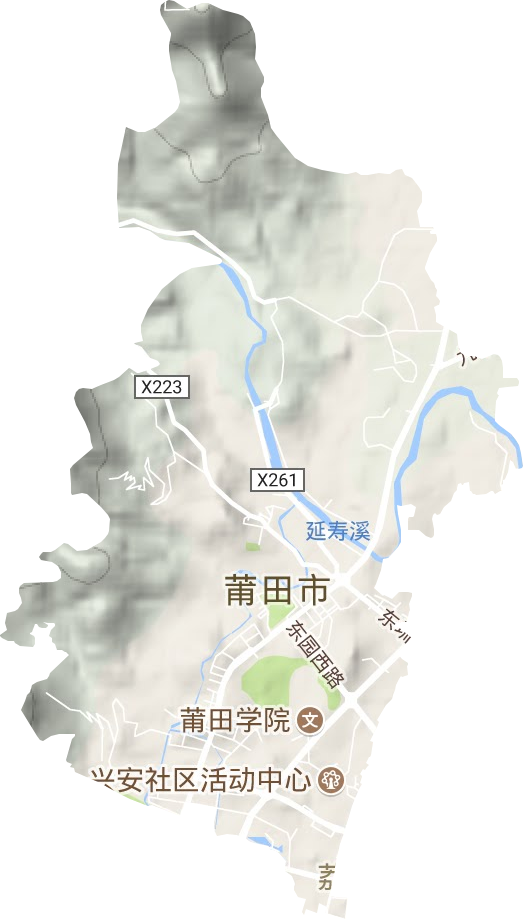 龙桥街道地形地图