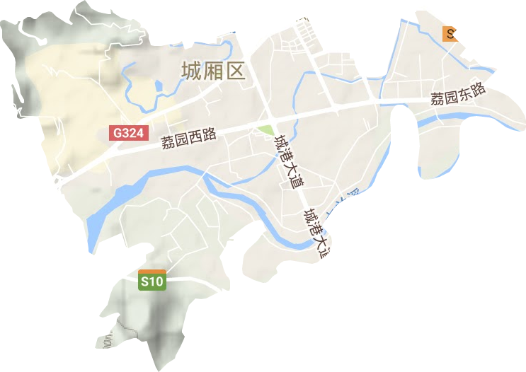 霞林街道地形地图