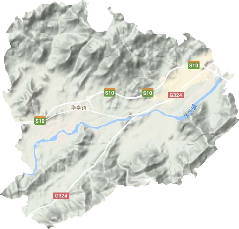 华亭镇地形地图