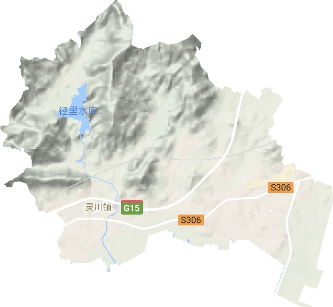 灵川镇地形地图