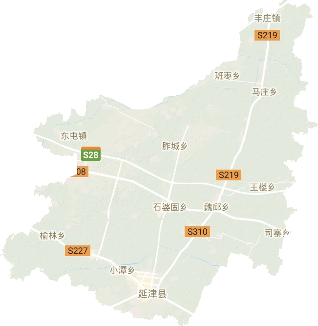 延津县地形地图