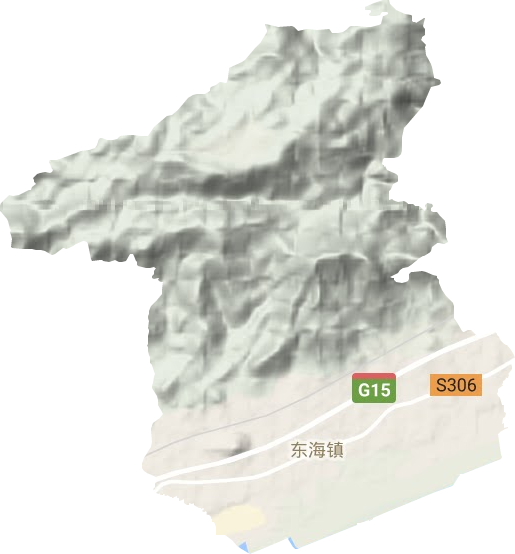 东海镇地形地图