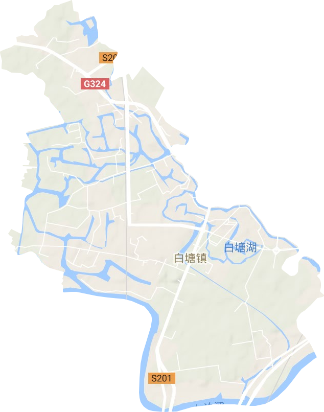 白塘镇地形地图