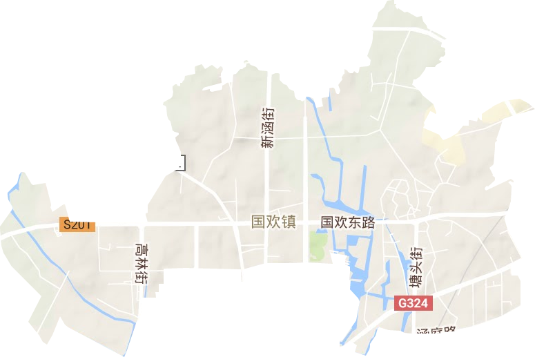 国欢镇地形地图