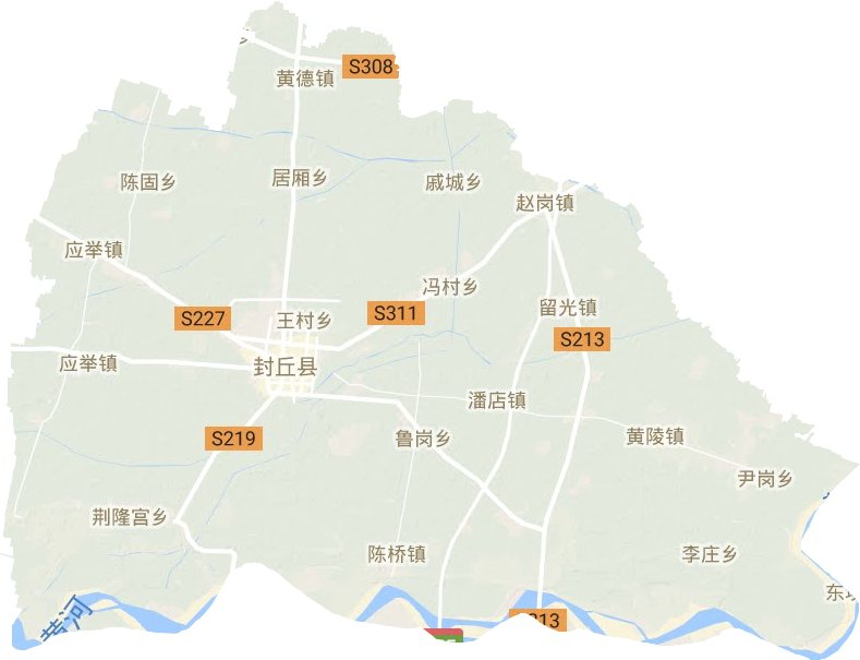 封丘县地形地图