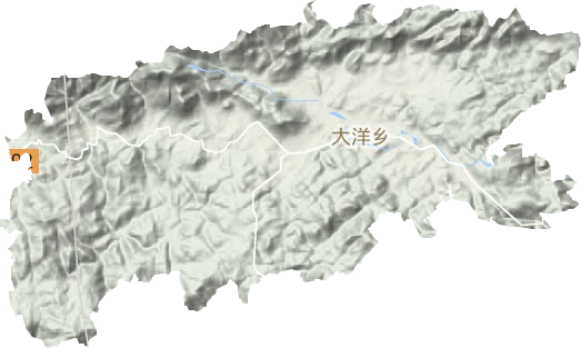 大洋乡地形地图