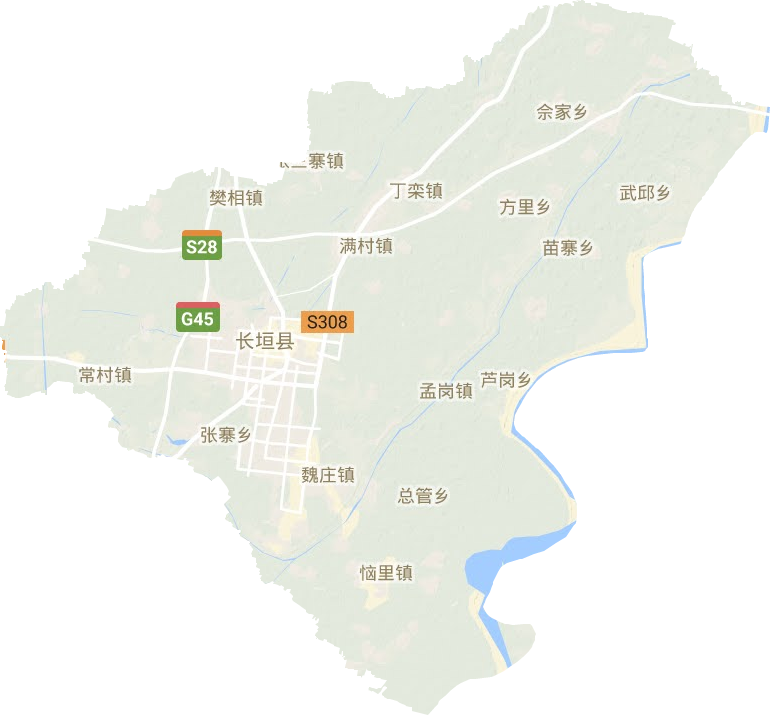 长垣市地形地图
