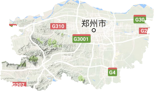 郑州市地形地图