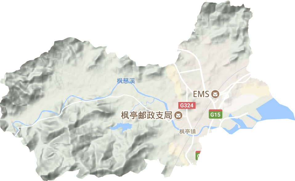 枫亭镇地形地图