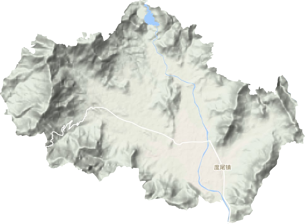 度尾镇地形地图