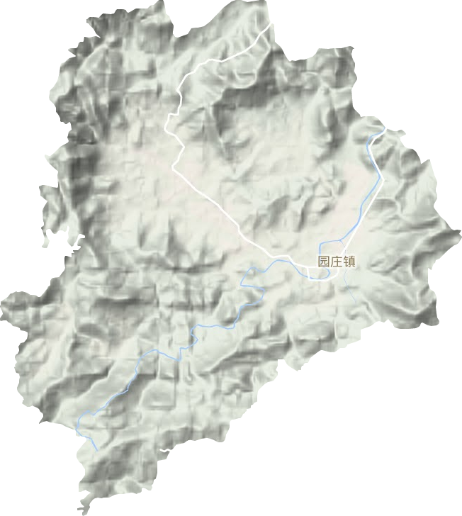 园庄镇地形地图