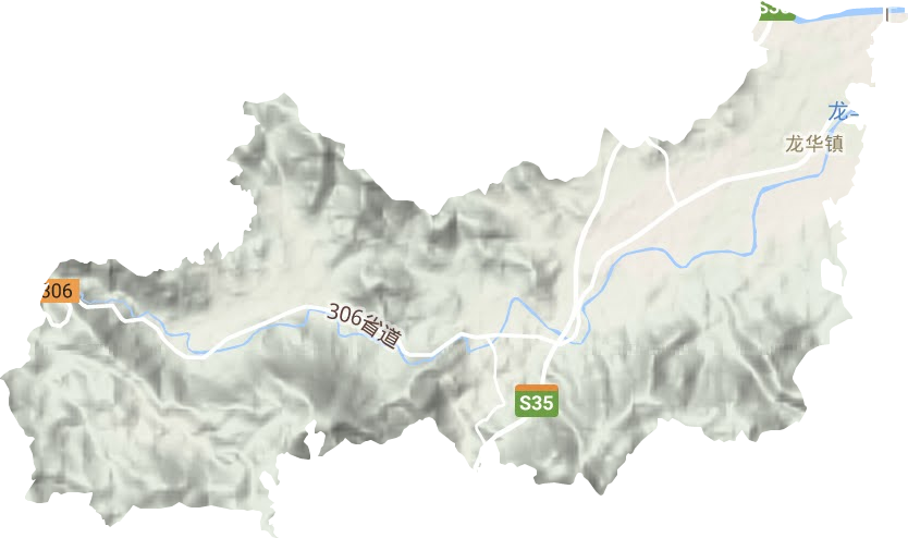 龙华镇地形地图