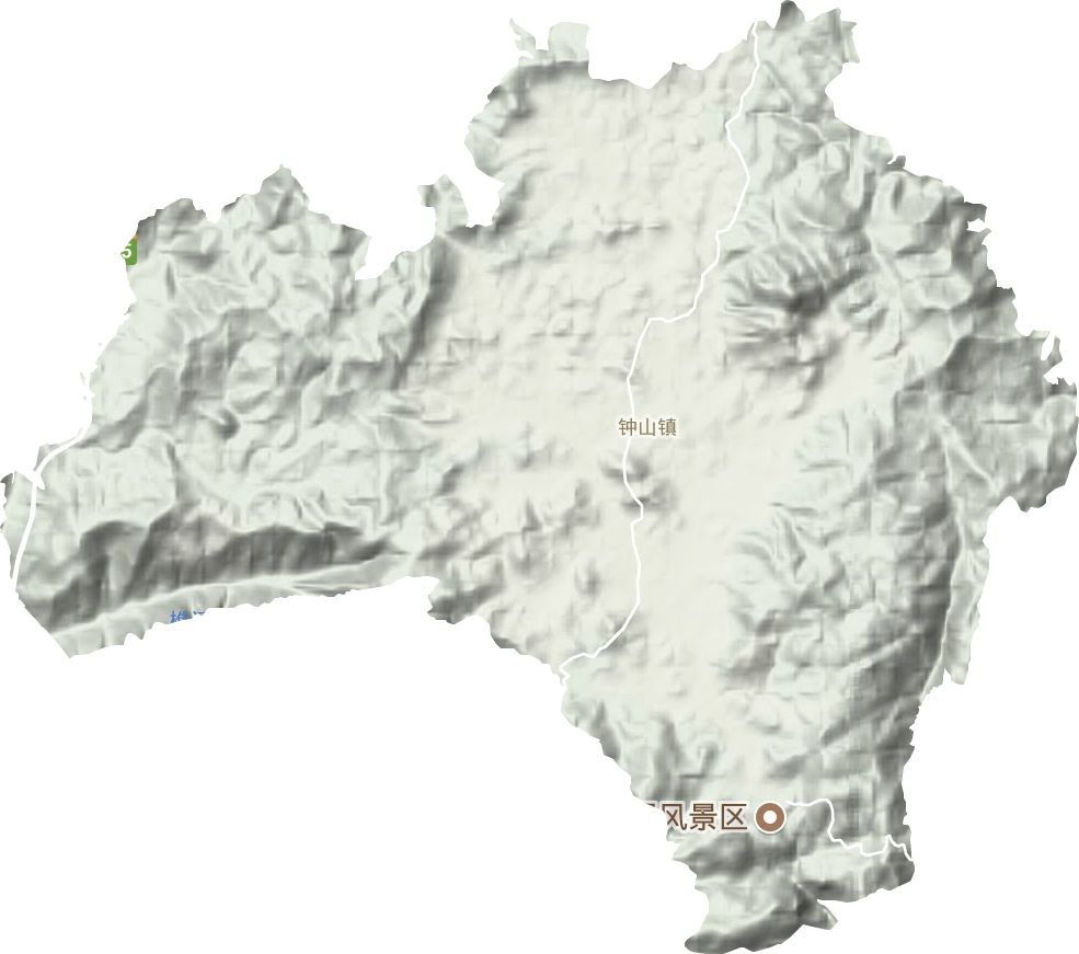 钟山镇地形地图