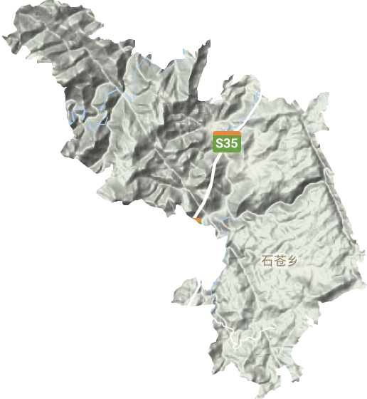 石苍乡地形地图