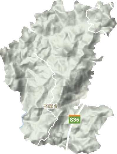 书峰乡地形地图