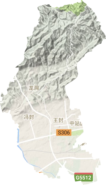中站区地形地图
