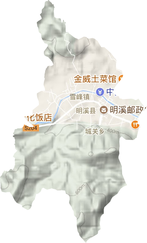 雪峰镇地形地图