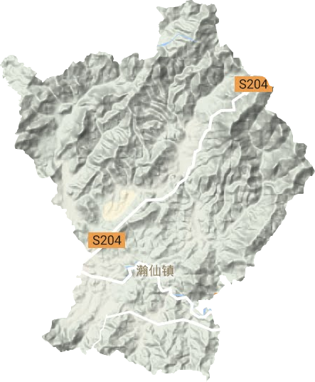 瀚仙镇地形地图