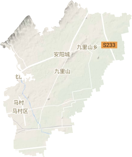 马村区地形地图
