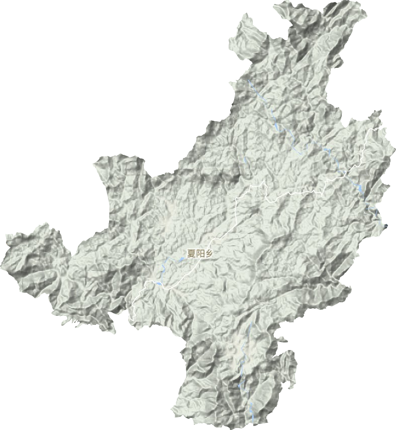 夏阳乡地形地图