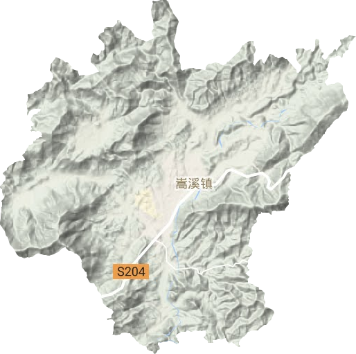 嵩溪镇地形地图