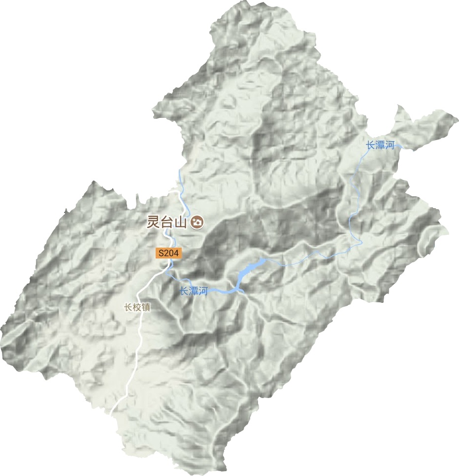 长校镇地形地图