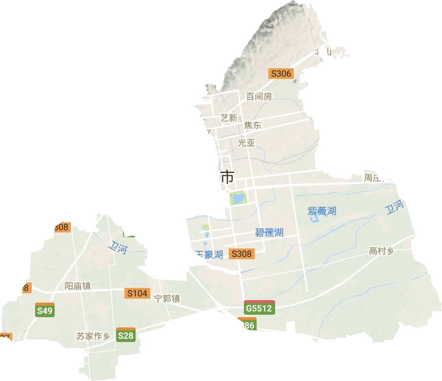 山阳区地形地图