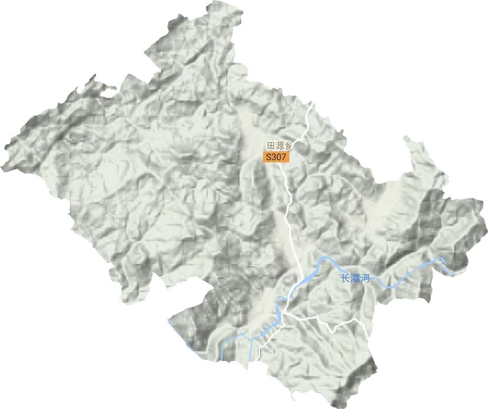 田源乡地形地图
