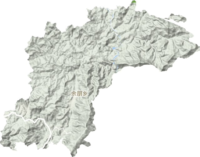 余朋乡地形地图