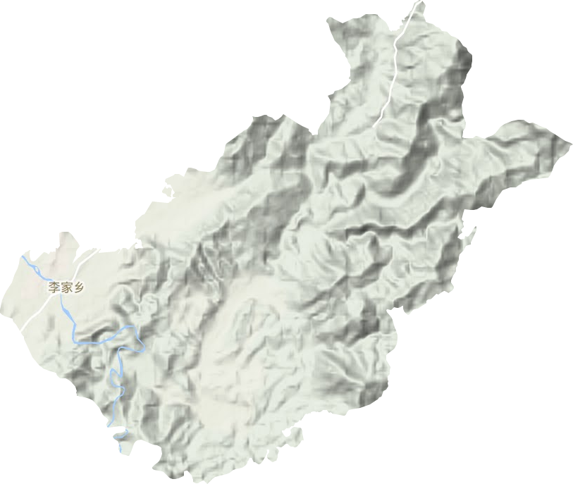 李家乡地形地图