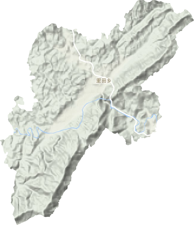 里田乡地形地图