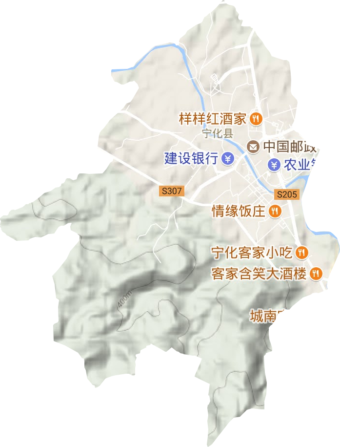 翠江镇地形地图