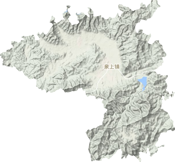 泉上镇地形地图