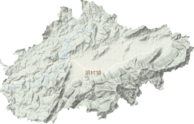 湖村镇地形地图