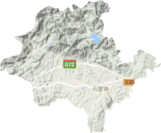 石壁镇地形地图