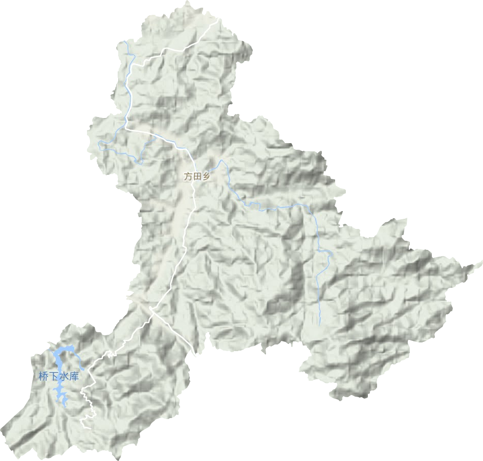方田乡地形地图