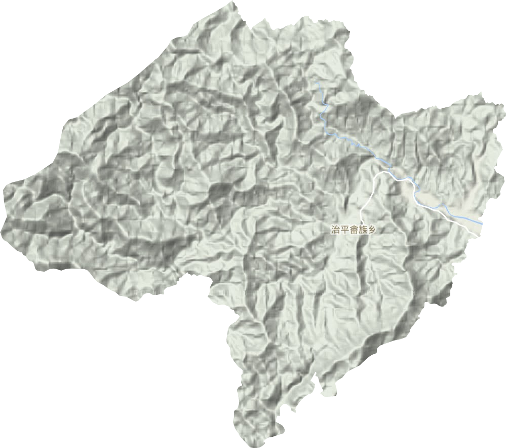 治平畲族乡地形地图