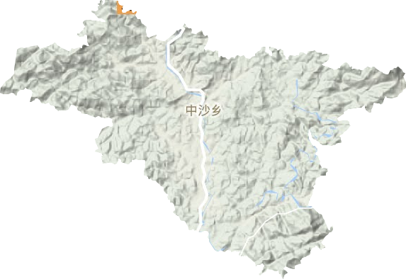 中沙乡地形地图